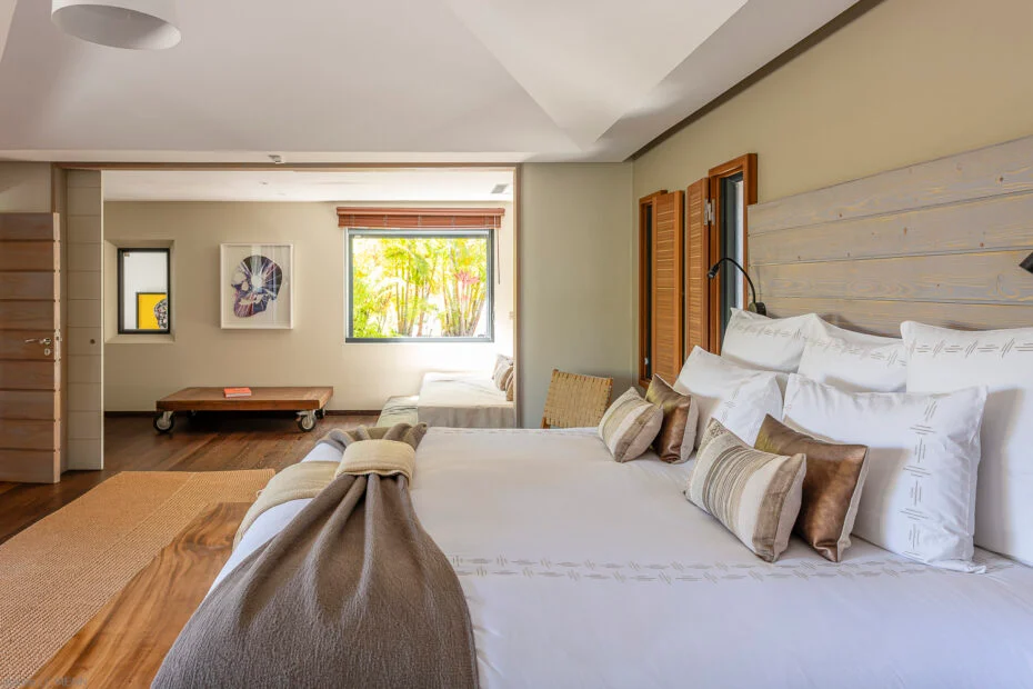 Villa K St. Barts bedroom suite with sitting area